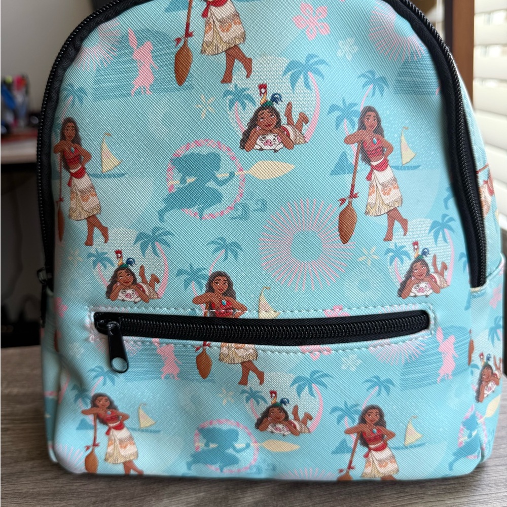 Disney Princess Mini  Moana Blue/Black 10” Kids Backpack - Picture 5 of 9